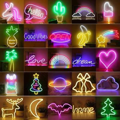 China Customized Decorative Creative Light LED Neon Sign Style Custom Shaped Light Up Letters Small Letters INS Wind Room Night Light for sale