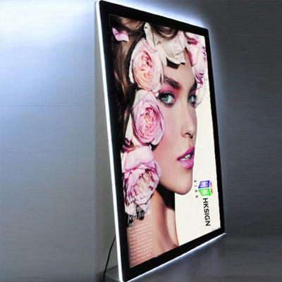 China A1 A2 A3 A4 indoor aluminum alloy led poster frame with plastic holder wall poster frame advertising light boxes in stock for sale