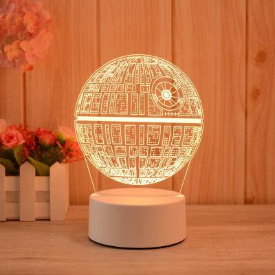 China Custom Photo 3D Illusion Anime Lamparas Kids Room Table Desk Base USB LED Acrylic Creative Acrylic Christmas Night Light Kids Night Light for sale