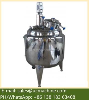 China Dairy Steam Tank Stainless Steel Lined Stirred Tank Reactor 100KG-2000KG for sale