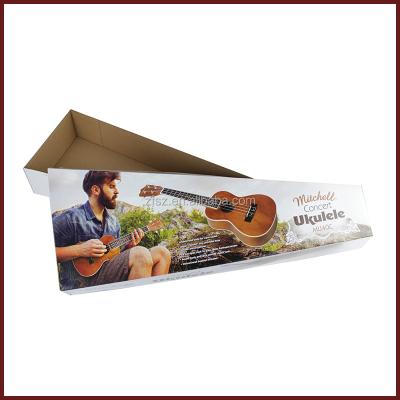 China Recycled Materials Guitar Paper Box Ukulele Full Color Printing Shipping For E-commerce for sale