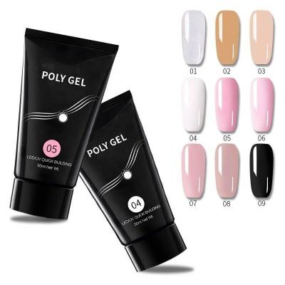 China Gel Manicure Pedicure Builder Quick Nail Gel 30ml Thick Nail Extend Poly Slip Gel Liquid Tool Kit for sale