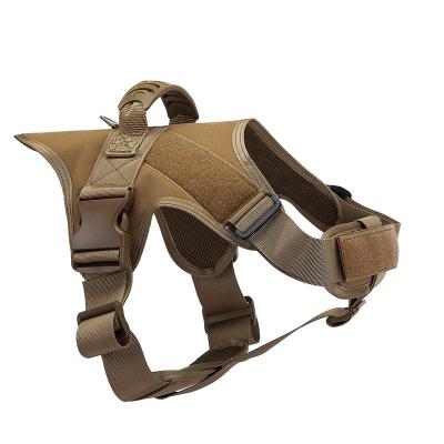 China Viable Tactical Nylon Dog Harness 1000D Vest Molle Dog Vest Training Hunting Quick Release Service Dog Vest for sale