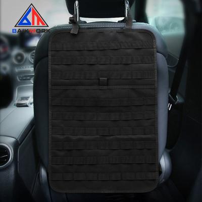 China Practical Tactical Molle Car Back Seat Organizer Universal Seat Cover Case Vehicle Panel Car Seat Cover Protector for sale