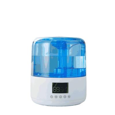 China Fast Jet LED Commercial Transparent Double Air Reservoir Water Humidification Ultrasonic Humidifier with Aroma Box for sale