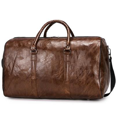 China Recyclable Outdoor Weekender Duffle Bag Handbag Men Large Capacity Leather LuggageTravel Business Bag for sale