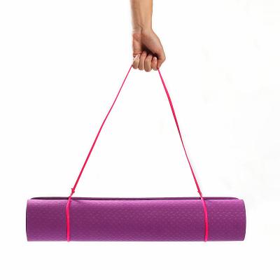 China Eco-friendly non-slip double fitness equipment application color tape exercise mat for yoga and pilates exercise for sale