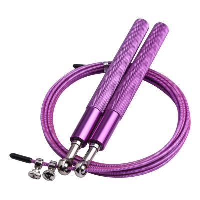 China Fitness Equipment Application Cable Skipping Rope Stainless Steel Wire Jump Rope With Aluminum Handle for sale