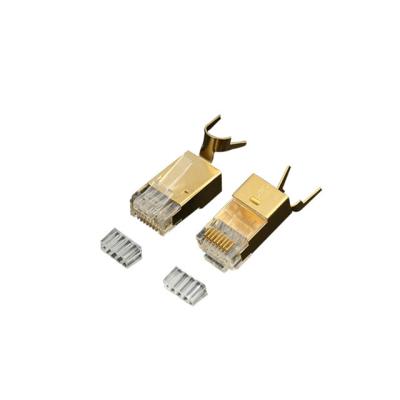 China High Quality EXW Fat OD RJ45 STP Connector Shielded Modular Plug 100pcs Per Bag 8p8c for sale