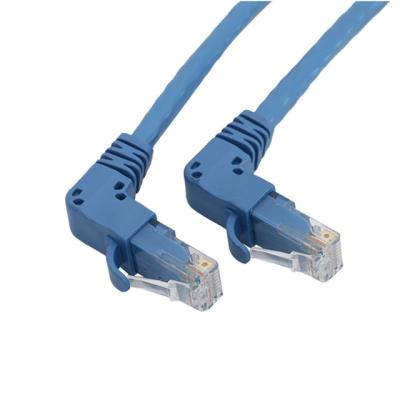 China Customized High Quality CAT.6 Network Unshielded Patch Cord 1M Colorful 4 PAIRS Angled 90 Degree Angled Patch Cord for sale