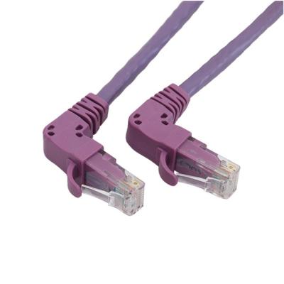 China Customized High Quality CAT.6 Network Unshielded Patch Cord 1M Colorful 4 PAIRS Angled 90 Degree Angled Patch Cord for sale