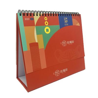 China paper & SM-RL030 Cardboard New Design Customizable Full Color Printed Foldable 2022 Desk Calendar for sale