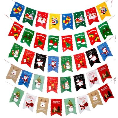 China paper & SM-SD009 Cardboard Pull Paper Christmas News Custoizable Christmas Decorations Flag Decorations for sale