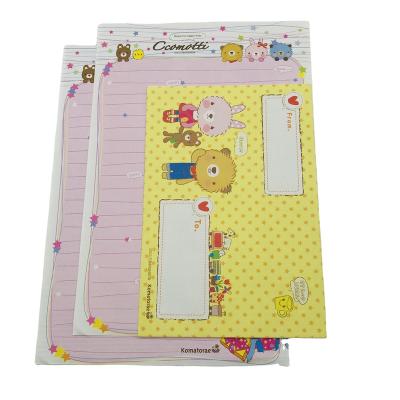 China paper & SM-XF006 hot sale small cardboard price and high quality customized children's cartoon envelopes and letter paper for sale