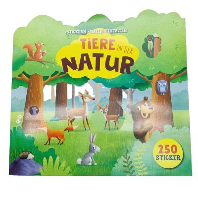 China SM-ETS004 Paste Book Forest Animals Stickers Story Cartoon Eco-Friendly Colorful Customizable Sticker Book for sale