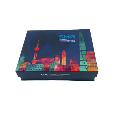 China Recyclable Custom Logo SM-LH037 Black Cardboard Packaging Box Luxury Magnetic Paper Gift Box for sale