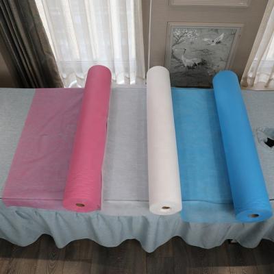 China Disposable White Nonwoven Sheet Anti-infection Living Room Hospital Bed Sheet Durable Breathable Nonwoven Disposable Bed Sheet for sale