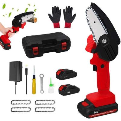 China DC 21V Battery Power Cordless Electric Cordless Chainsaw 4