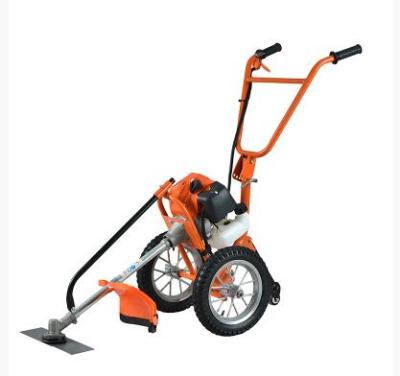 China 2-Stroke 52cc 2 Stroke Gasoline Powered Grass Cutter Wheeled Trimmer for sale