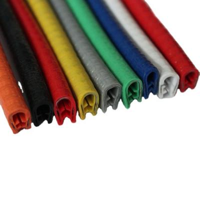 China Ningbo Edge Guard Rubber Door Color U-frame Sealing Strip PVC Glass Edge Sealing Windproof Strip for sale