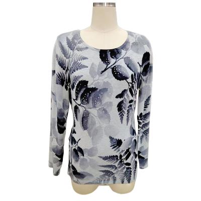 China Custom Anti-Wrinkle Printing Sweater Crewneck Sweater Women Pullover Sweater Women for sale