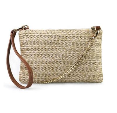 China Girls Long Chain Wholesale Fashion Straw Shoulder Handbag For Women for sale