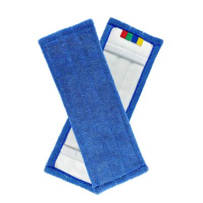 China Sustainable Maker Flat Microfiber Wipe Head Industrial Mop Replacement for sale