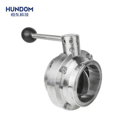 China Tri Clamp Stainless Steel General Sanitary Installation Quick Installation Butterfly Valve For Pipe Fittings for sale