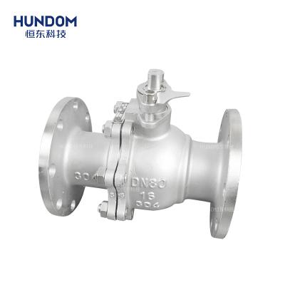 China DN100 Stainless Steel 304 316 Flange General High Pressure Manual Ball Valve Valve Price for sale