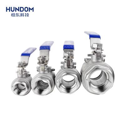 China General Ball Valve SS304 Stainless Steel Thread 2PC Long Handle Ball Valve Tubing Cut Sanitary Custom Forged Cock Ball Valve for sale