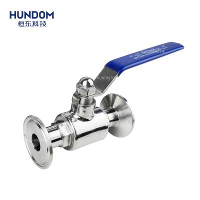 China Factory Supply General China Stainless Steel Manual Ball Valves Direct Sanitary Tri Tap 2inch 3inch Flange for sale