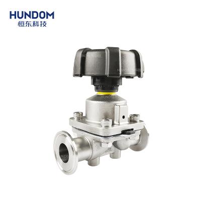 China General Hengdong Sanitary Stainless Steel Manual Diaphragm Valve With Plastic Handwheel for sale