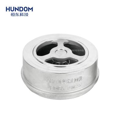 China General HUNDOM 304/316 Stainless Steel Disc Butterfly Check Valve Clip Check Valve Wafer Valve Double Dual for sale