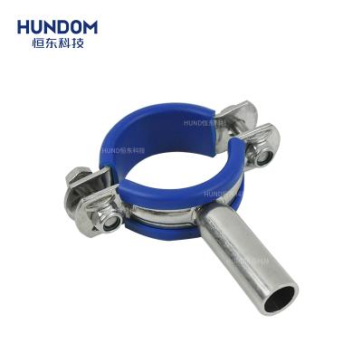 China Pharmacy Stainless With Blue Rubber Hose Hanger Support Tube Bracket Hose Fitting Holder for sale