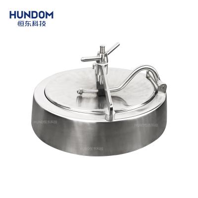 China SS316 round sanitary stainless steel food tank manhole ellipse manhole cover price for sale