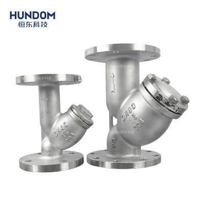 China Pharmacy HUNDOM factory direct sales Flanged Ss316 body type and strainer stainless steel Y mesh Y type sanitary filter for sale