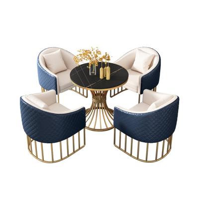 China Eco-friendly Business Reception And Simple Living Room Sofa Small Round Chair Combination Leisure Hotel Lobby Table for sale