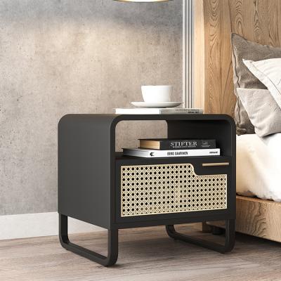 China (Others)Adjustable Manufacturers Wholesale Nightstand Bedside Storage Cabinet Light Luxury Modern Bedside Table for sale