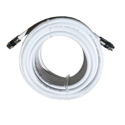 China 15ft RG6 Coaxial Cable with F Connectors Dual Shielded for Satellite CCTV White or Black RG6 Cable for sale