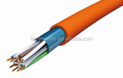 China 24AWG Cat6 F-UTP 4 pares Cabo de comunicação trançado multinúcleo sólido de cobre nu 305 m à venda