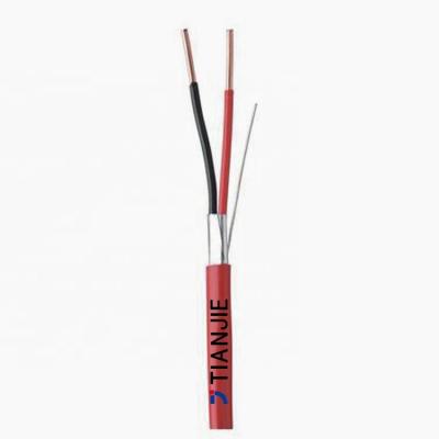 China Cable de sistema de alarma rojo de 2 núcleos de cobre sólido blindado 12/14/16/18AWG en venta