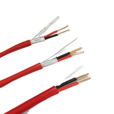 China Cable de red de alarma contra incendios ROJO de cobre sólido blindado de 2 núcleos en venta