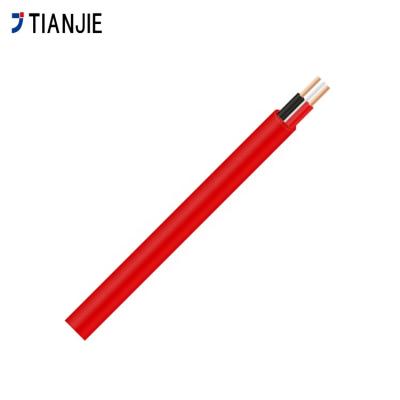 China Conductor de cobre sólido de cable de alarma contra incendios de par trenzado de PVC rojo sin blindaje en venta