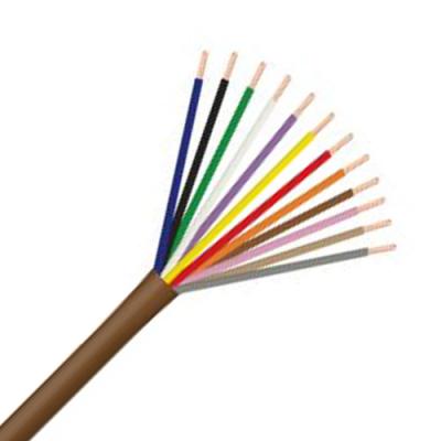 China chaqueta de cobre desnuda del PVC del cable 12c Brown de control de 20awg Soild para el termóstato en venta