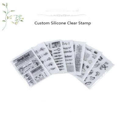 China Children's Toy Transparent Silicone Stamp Clear DIY Scrapbooking Craft Stamps for sale