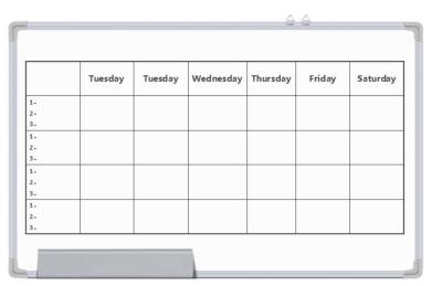 China Bureau Magnetische Plannende Raad, Maandelijkse Muurontwerper Whiteboard Te koop