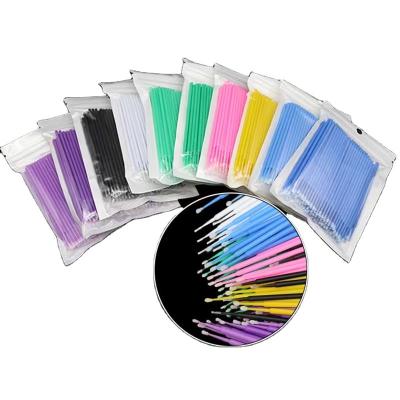 China Eyelash Tools Wholesale Disposable Micro Brush High Quality Colorful Eye Lashes Mascara Wands For Eyelash Extension 100pcs/bag Applicator for sale