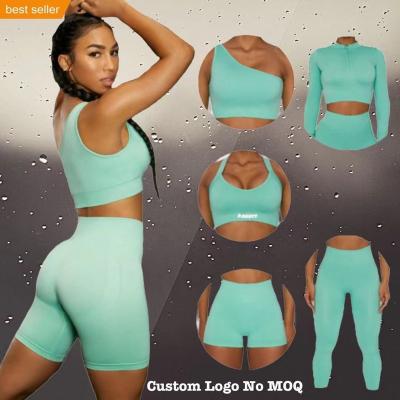 China Best Selling Sexy High Waist Yoga Set Ladies Gym Tights Women Tank Tops Yoga Sleeveless Seamless Leggings for sale