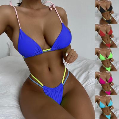 China Bikini Swimwear Chiral Women's Triangle Swimwear Breathable Bikini for sale