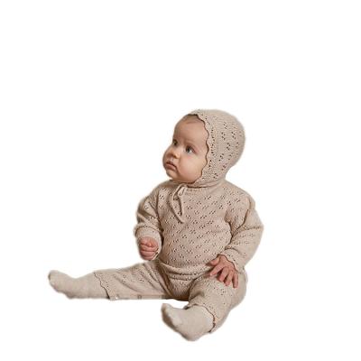 China Wholesale Custom Baby Sweater Winter Anti-wrinkle Soft Baby Sweater Romper With Pants for sale